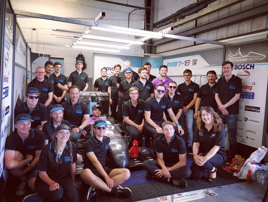 CovUniEES's tweet photo. Congrats to our @CUPhoenixRacing 14th overall international and 8th UK team. We are proud of their development technically and professionally and wish them success in the future 🏎🏎🏎🏎
@covcampus @FormulaStudent @BoschUK #PR87 #CoventryUniversity #BuiltNotBought #FS2018 https://t.co/Bi1Xd1lnQN