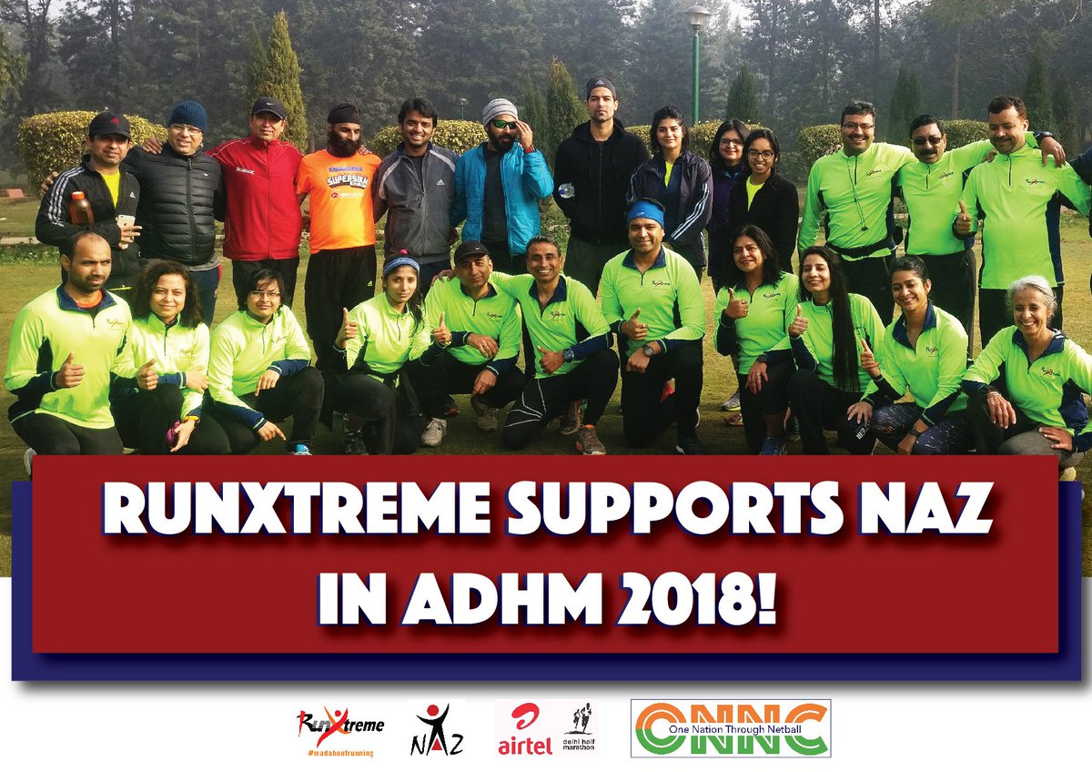 Naz_Foundation's tweet photo. We're so thrilled to announce that RunXtreme group is supporting Naz in the Airtel Delhi Half Marathon, 2018!

They will be running and raising funds for the 7th edition of One Nation Netball Cup!

Are you also #MadAboutRunning? Join us in the #ADHM2018!

#PaceToPlay #RunForNaz https://t.co/ymsMfPzIFx