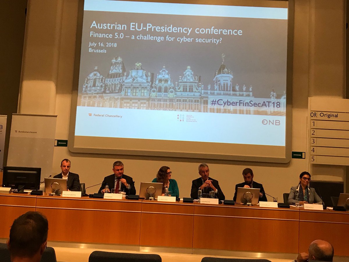 alexmaniati's tweet photo. LEA cooperation with the banking sector in the fight against cybercrime is very advanced also thanks to the close relationship between @EC3Europol and @EBFeu says Philipp Amman #CyberFinSecAT18. https://t.co/eWJVoP3dgv