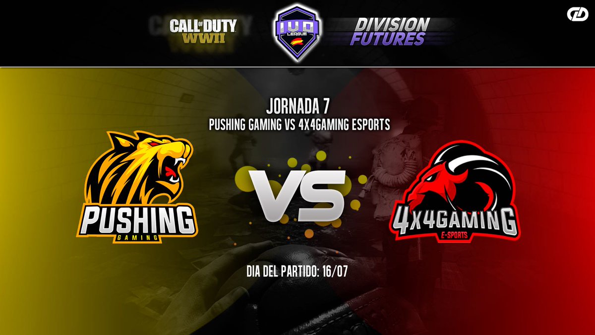 4x4Gaming's tweet photo. Jornada 7 🎮 #CODWII
🏆 @IVO_Leagues
🆚 @PushingGaming
⏰ 17:00H
Jugamos contra los segundos de la Liga, partido difícil pero #PushHardRams 💪 https://t.co/4MswzcFKXz