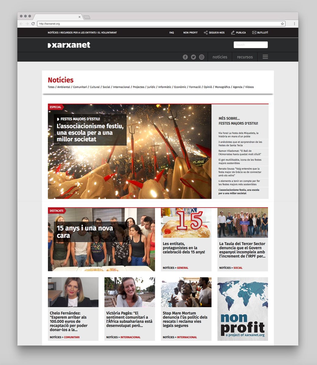Echad un ojo a la nueva web de <a href="/xarxanetorg/">Xarxanet Actualitat</a>!
Hemos participado en la actualización de este portal de noticias replanteando su arquitectura web y renovando su diseño.
Gracias <a href="/colectic_coop/">Colectic</a> por hacerlo posible!

xarxanet.org

#xarxanet #colectic #pixtin #xarxanet15anys