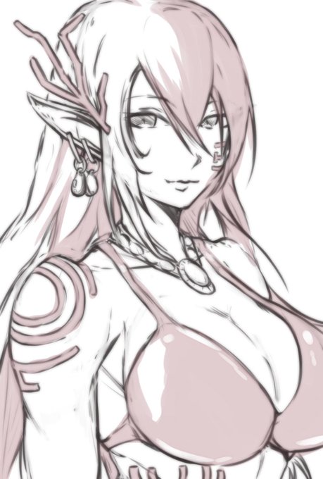 そろそろ復刻するであろう常夏のミュリアを普及すべく、シャツなしver.を描いたのだ 