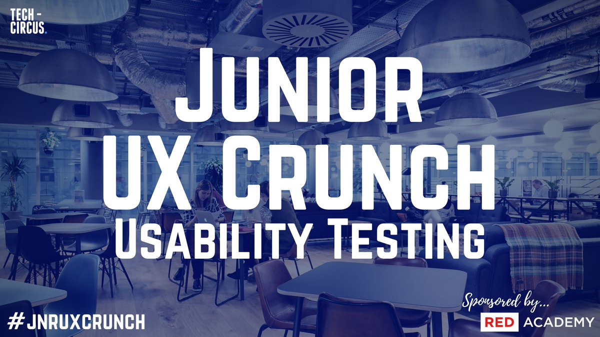 ItsIconicAgency's tweet photo. Don't miss Wednesday's Junior UXCrunch event on #usability #testing @wework Aldgate, sponsored by @RedAcademyUK featuring, @ChaymaeLougmani of @ThisisZone, Juliet Rowley of @BunnyfootSays  plus @DariaLanz  &amp; @jhminto  of @Webcredible. Last tickets: https://t.co/B1blFBBlmS https://t.co/rU74NY3uDk
