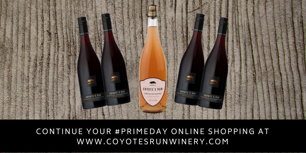 It's #PrimeDay ! Grab these great deals at buff.ly/2MYnJxo

• Sparkling Pinot Noir Rosé - $28.00 (Reg $32.95)
• 2015 Red Paw &amp; Black Paw Pinot Noir 2-pack - $49.95 (Reg $69.90)

New:
• 2017 Pinot Gris - $16.95
• 2017 Estate Rosé - $18.95
• 2016 Fumé Blanc - $28.95