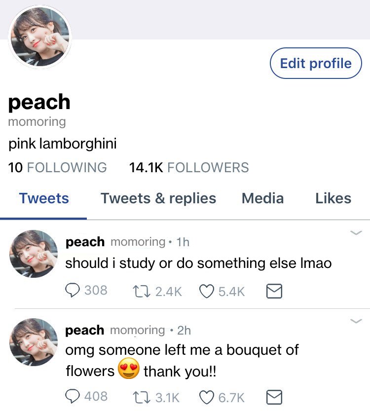 momo and tzuyu's accounts