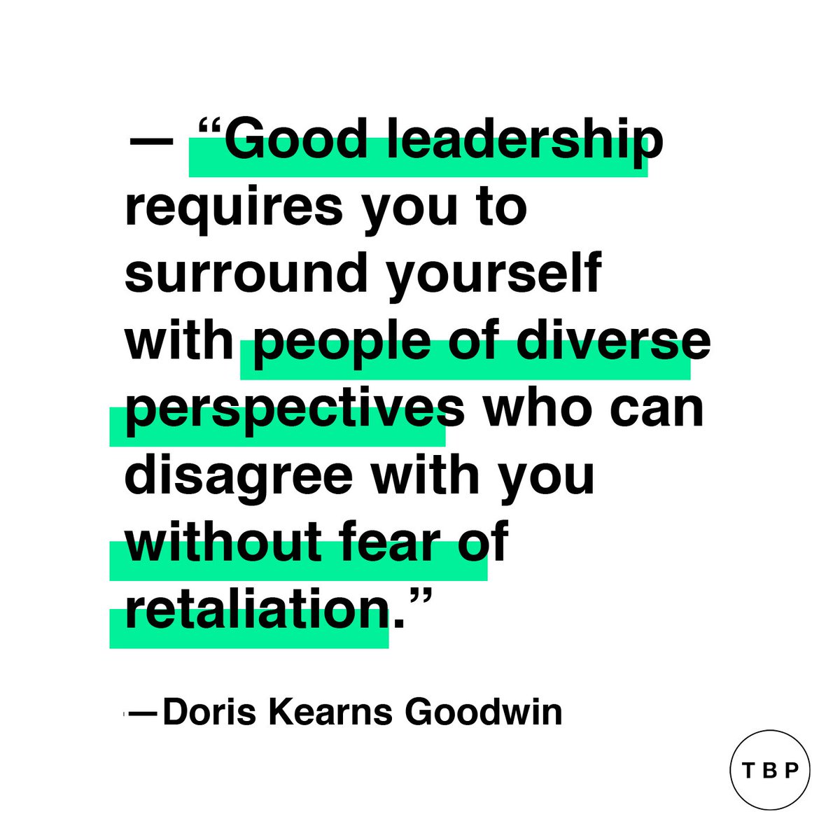 BettermentPjct's tweet image. Great leaders foster an environment of trust, an environment free of fear where everyone is able to challenge. #bettermentproject #leadership #tbp @DorisKGoodwin