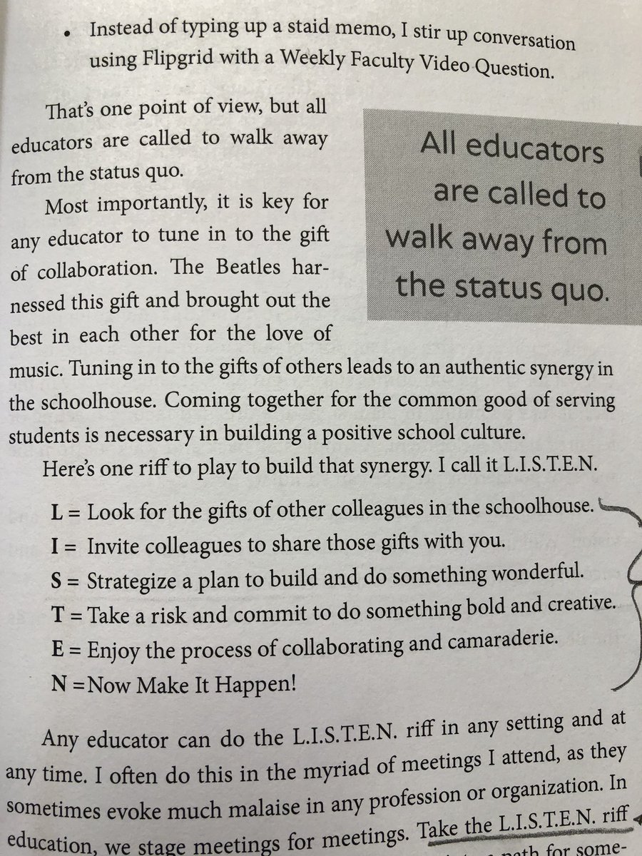 Let’s think about how we can build authentic synergy! Do we truly L.I.S.T.E.N.? #ThePepperEffect #edchat #positiveschoolculture