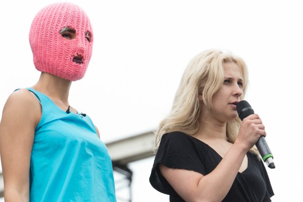 TheWrap's tweet photo. Pussy Riot (@pussyrrriot) Members Jailed, Charged for Storming Field During #WorldCupFinal in Russia (Video)

#WorldCup #WorldCupFinal2018 #FRAvsCRO https://t.co/rbX9LT1aUL https://t.co/G535Dwz0ZF