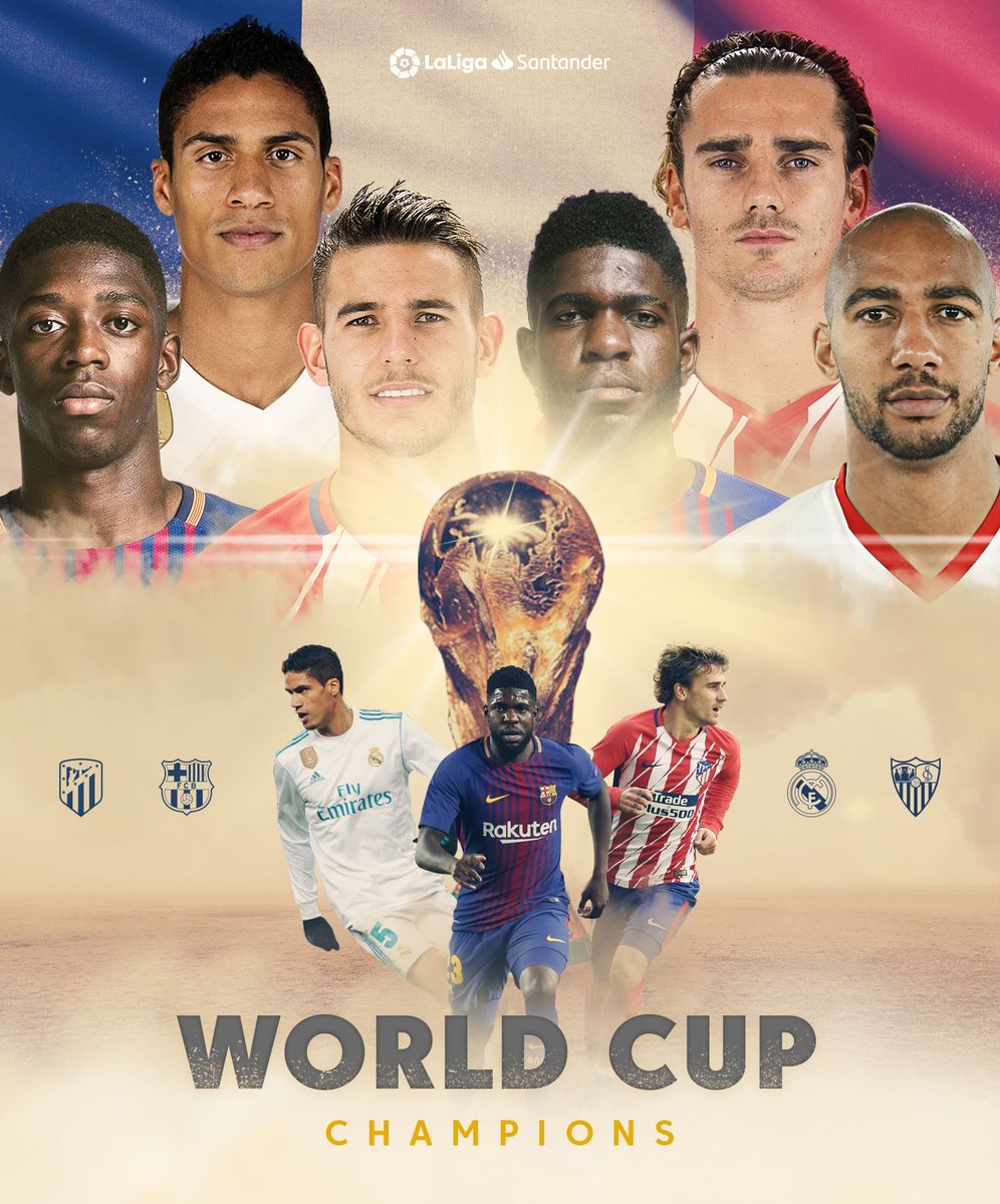 beINSPORTSid's tweet photo. Inilah deretan pemain  La Liga yang menjadi juara di Piala Dunia 2018 bersama Prancis! 

Saksikan sajian La Liga musim depan dalam genggamanmu dengan berlangganan beIN SPORTS CONNECT melalui aplikasi atau kunjungi https://t.co/gJ34PsdqdQ sekarang juga! #beINConnectID https://t.co/FLNBiBFnlj