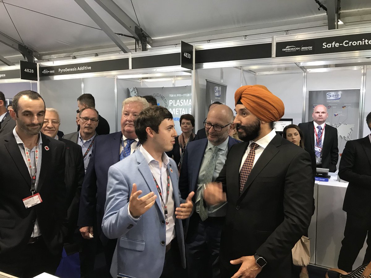 ACADA_Atlantic's tweet photo. Thank you @NavdeepSBains and @MarcGarneau for stopping by our booth at #FIA18 to speak with @Mach85Inc  @KognitivSpark and @Metamaterialtec https://t.co/3mxy1LRKSs