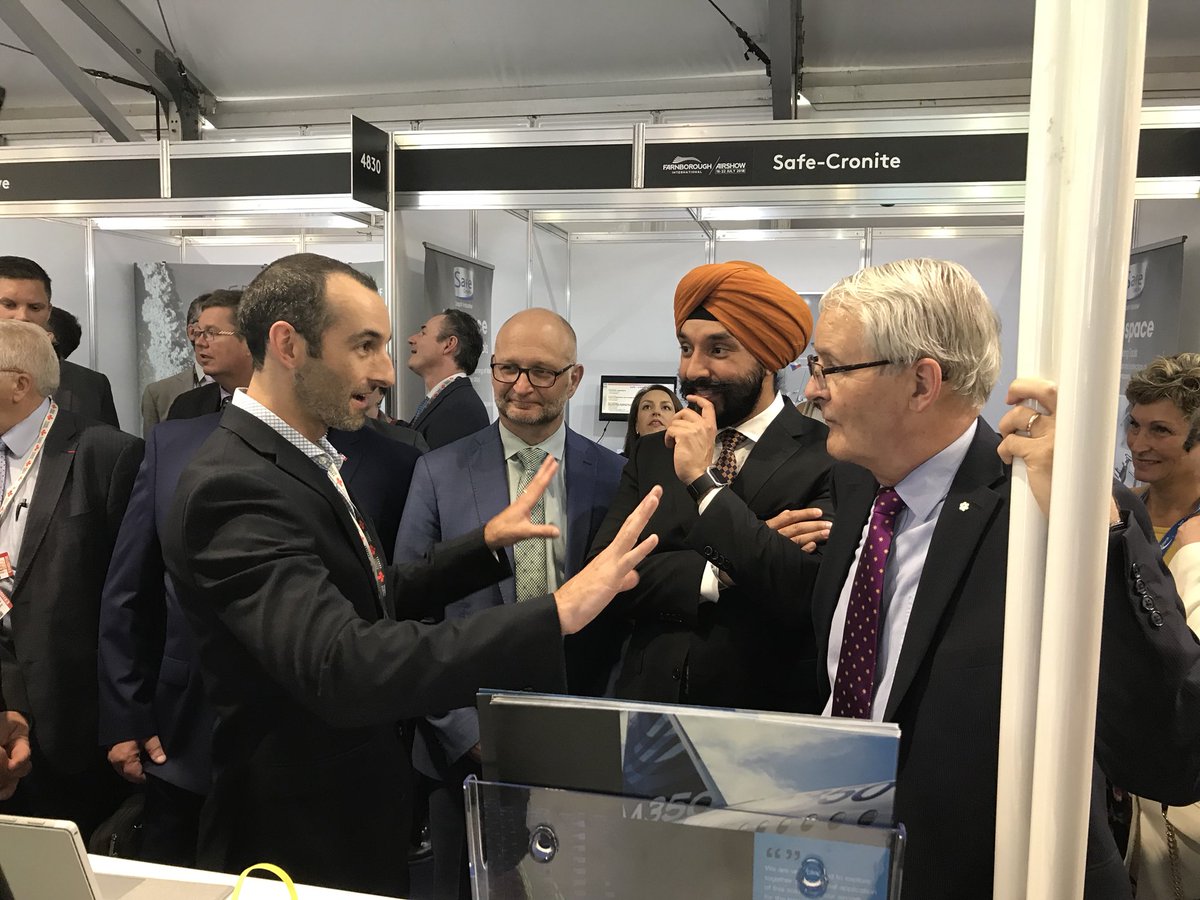 ACADA_Atlantic's tweet photo. Thank you @NavdeepSBains and @MarcGarneau for stopping by our booth at #FIA18 to speak with @Mach85Inc  @KognitivSpark and @Metamaterialtec https://t.co/3mxy1LRKSs