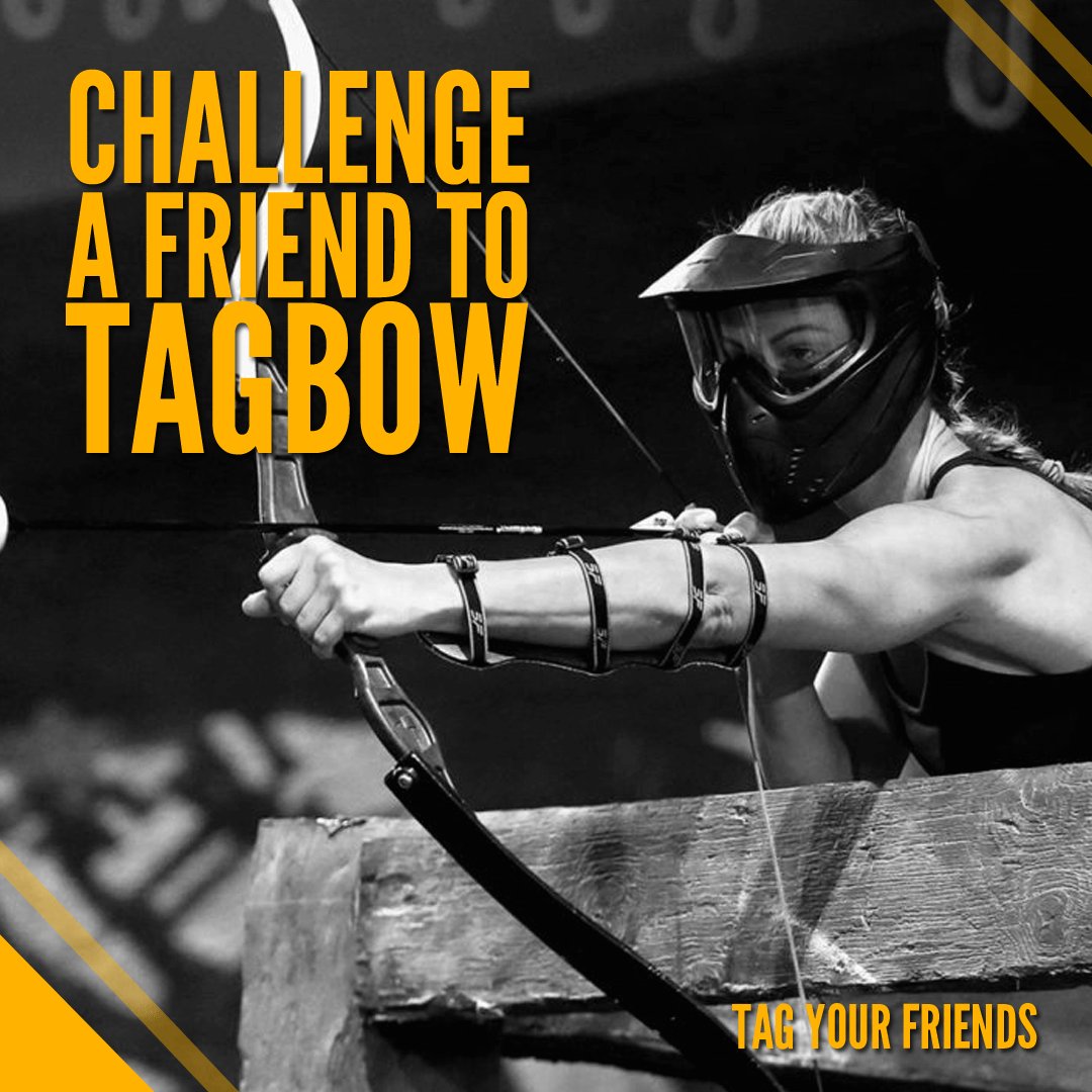 Challenge a friend to TagBow Barnet! #kidsparty #kidspartyidea #kidspartylondon #cosplayers #cosplayfitness #stagpartylondon #stagpartyideas #henpartylondon #henpartyideas #teambuildinglondon #teambuildingactivity #teambuildingideas #teambuildingexercise #tagbowuk #barnet