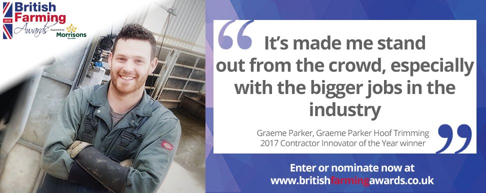 FarmingAwards's tweet photo. Want your business to stand out from the crowd? There's still time to enter or nominate for #BFA18 - https://t.co/Ia5am5YGv8 - Entries close Friday 20th July! @TheFarmingForum @FarmersGuardian @NFFNUK https://t.co/axp6HMN9Fp