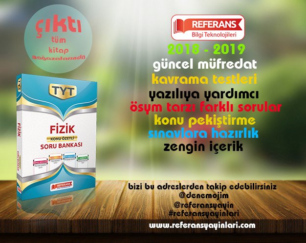 #tyt2019 için 5 sayısal ders 5 farklı kitap.
2018 - 2019 müfredatına göre hazırlandı.
#ösym tarzı farklı soru tipleri.
konu kavrama testleri.
#yks2019 için sizinde bir referansınız olsun.
referansyayinlari.com/index.php?rout…