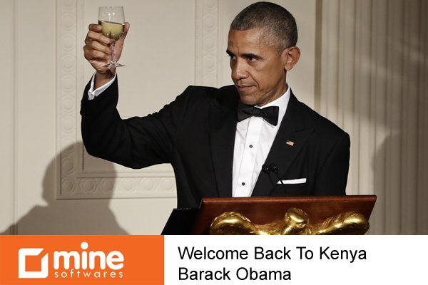 minesoftwares's tweet photo. Welcome back to Kenya @BarackObama #ObamaInKenya #ObamaInKisumu https://t.co/fsOWiG2oPv