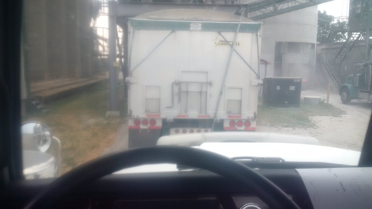 Just waiting my turn for another load of soymeal. #TruckerProblems