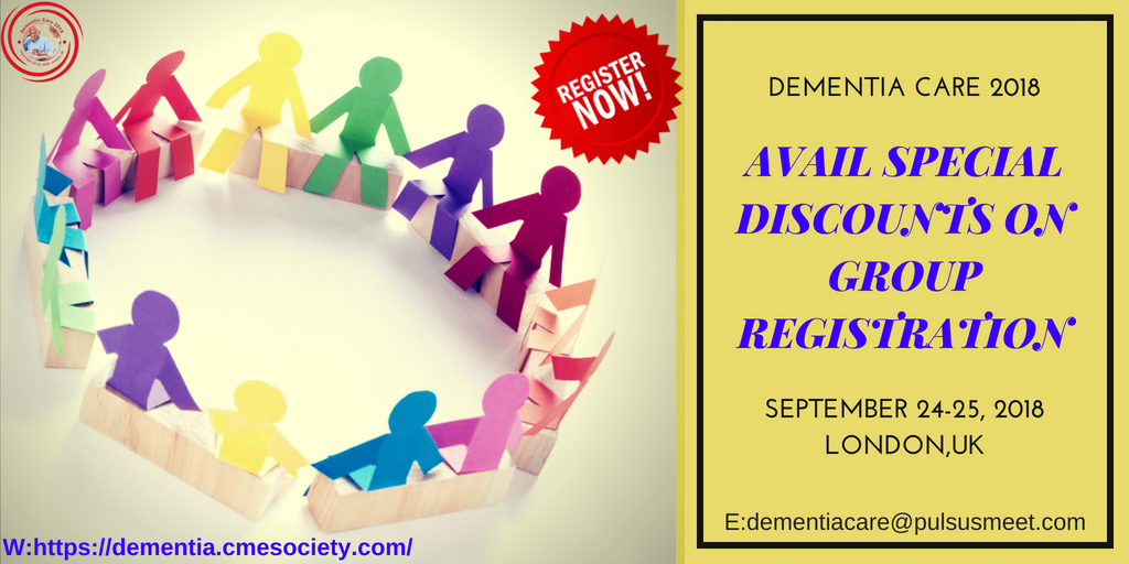 EuroDementia's tweet photo. #DementiaCare2018
Register in groups and avail special discounts on each registration
#Carepractices
#Dementia #Alzheimers #Neuroscience #Dementiacare #FTD #Vasculardementia #Mini_Mental_State_Examination , #MentalScoretest, #TrailMakingTest
Learn more: https://t.co/AUKrMfO0g4 https://t.co/G817sG3qwO