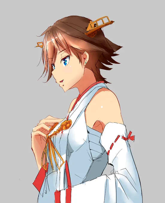 比叡姉さまいい・・ 普段とのGAPを感じるしぐさの最中にサラシが見えたら惚れる・・ #艦これ 