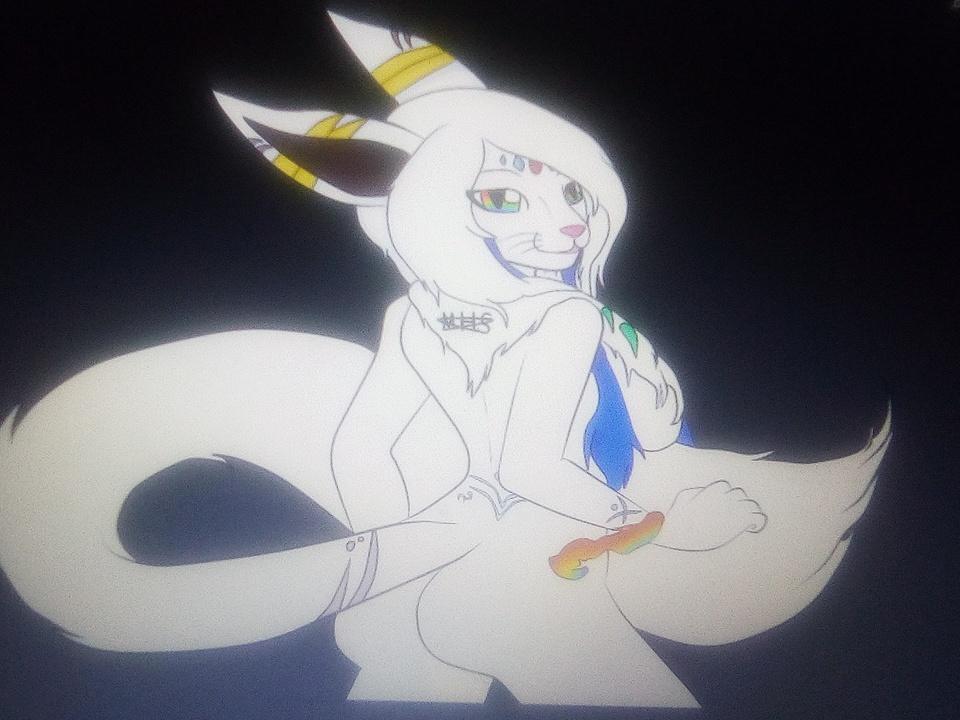 SeleneMitsukiMS's tweet photo. @Silm_DarMS -me transforme en esa forma semi animal, estatura humana pero animal era una forma privada que teníamos las brujas de mi raza lo mire moviendo mi cola poniendome ahora yo encima de él y lamiendo su cuello- (cuando a Moni le da parece poner el dibujo a su devianart xD) https://t.co/qHUVywofTl
