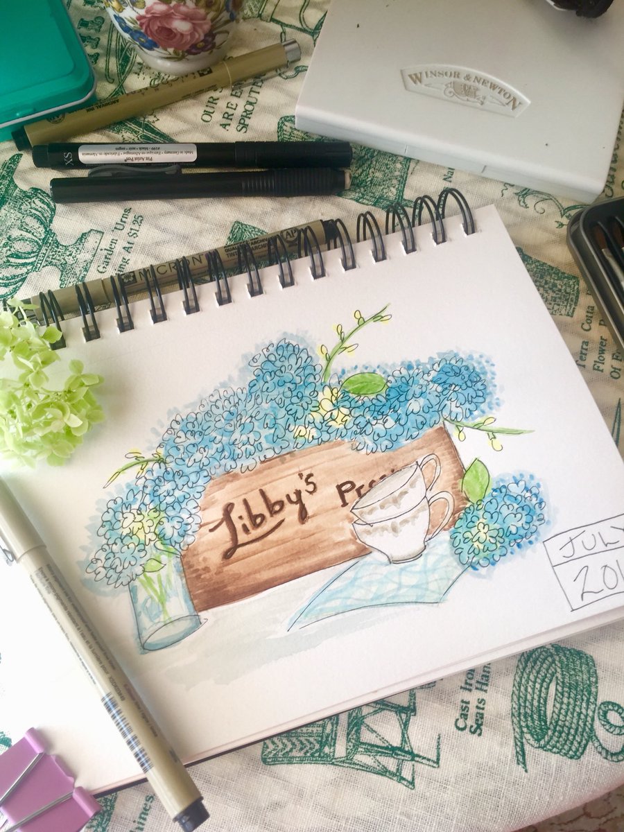 kathleenluvstea's tweet photo. Hello, I’m still having fun with hydrangeas! Now I’m off to walk the dog! Have a tea-rific day!
#crazyforhydrangeas #worldwatercolormonth
#teatime #teacosymaker #britishbuntingmaker #clothnapkinmaker https://t.co/QjTstYTdro