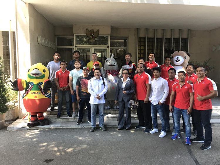 PP_PGSI's tweet photo. Diterima ibu dubes dalam rangka perpisahan setelah 87 hari berlatih di bulgaria, Senin siang tadi di Wisma Indonesia, KBRI Bulgaria. Dijamu makan siang oleh ibu dubes Sri Astari Rasyid @kbrisofia @KEMENPORA_RI @imam_nahrawi @asiangames2018 https://t.co/L0ueNJWIdu