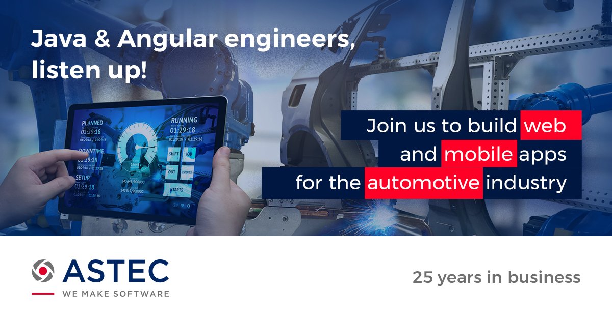 Are you ready to build enterprise-class software for the world's leading companies? Join our #JavaEE and #Angular development teams: careers.astec.net