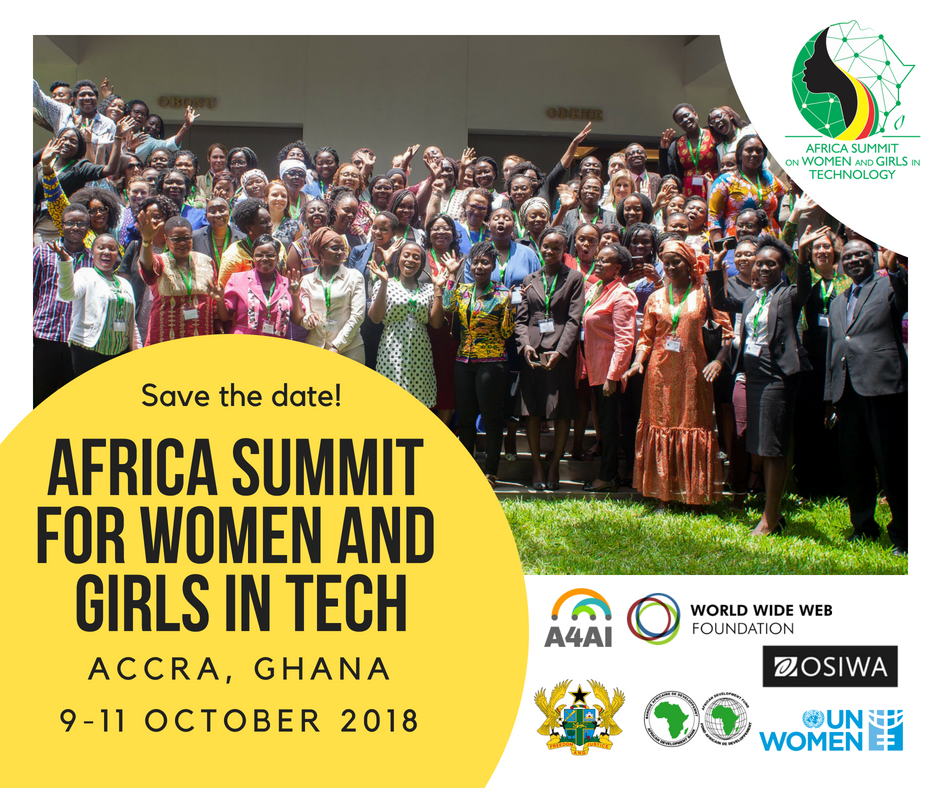webfoundation's tweet photo. Join us this Fall to devise solutions to overcome the main barriers to women’s access and rights online #TechWomenAfrica.
🗓 Save the date for the 2018 Africa Summit on Women and Girls in Technology!
Register your interest here 👉🏽 https://t.co/exp1YCviDE https://t.co/zrRU1ZJuQ5