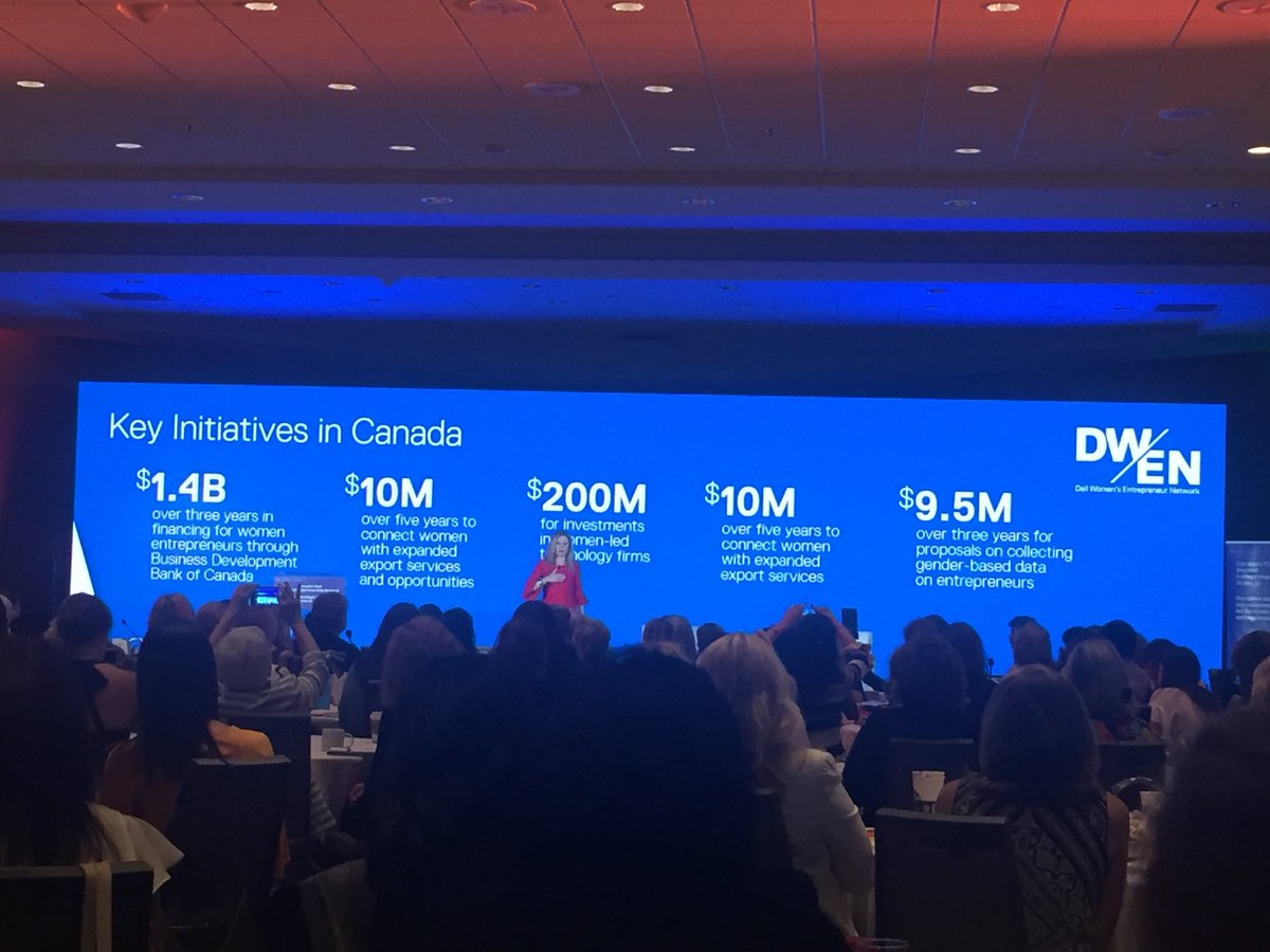 THHExage's tweet photo. Canada leading the way with women entrepreneurship initiatives #dwen 2018 Toronto @Pam_Pelletie @ValiquetteAndre @mikesharun @DellEMC_Canada https://t.co/UZeAYoobSc