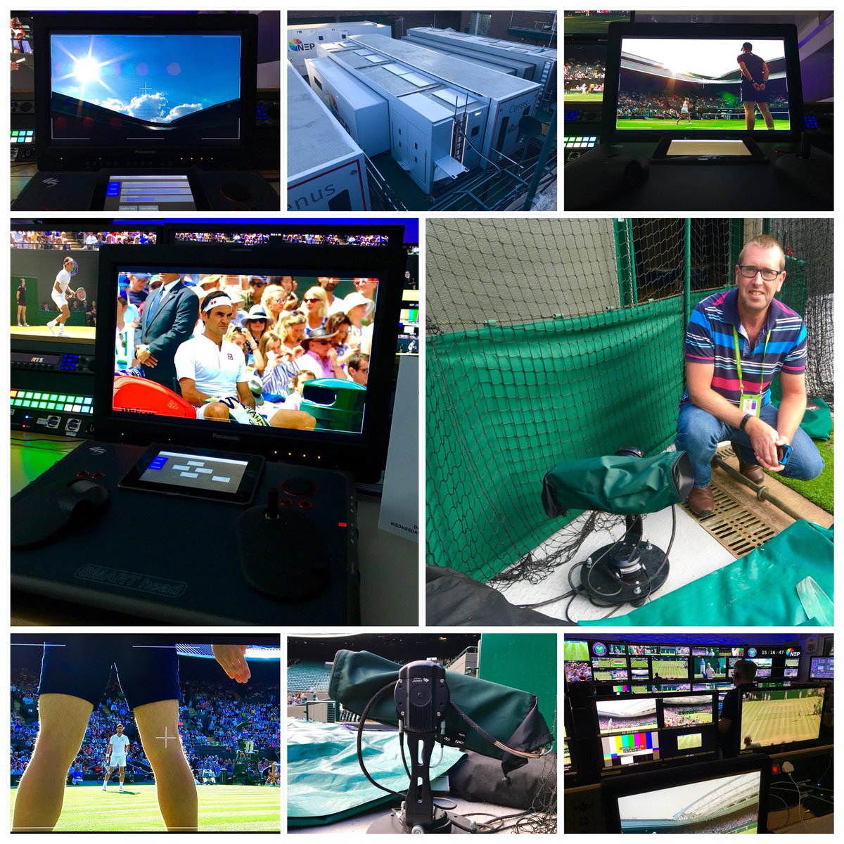 #Wimbledon2018 @NEP_UK @ACSMediaUK @ArenaUHD @BBCSport #WimbledonBroadcastServices #Court1 #Camera10 #SMARThead #RemoteCameraOperator #Tennis