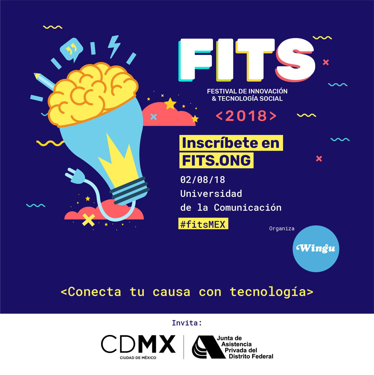 JAP_CDMX's tweet photo. Invitamos a las #IAP a participar y aprender sobre innovación y  tecnología social en #FITSmex 2018, organizado por @desdewingu y apoyado  por múltiples aliados... https://t.co/6a9ZkD1otF