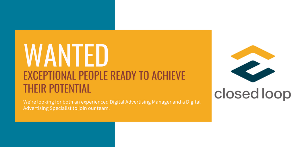 ClosedLoop's tweet photo. You: A top-notch, data-obsessed digital ad manager. Us: An award wining digital ad agency recently named one of the Top Places to Work by Ad Age. Let's Chat! #ppcchat #adwords https://t.co/VPkWQDMUWF https://t.co/wRDUNzzVn5