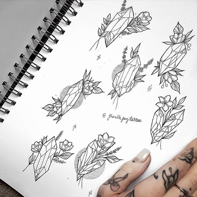 12 CrystalInspired Tattoos for Good Vibes Only  Brit  Co