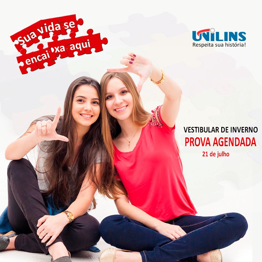 Vestibular de Inverno 2018
Inscreva-se até 20/07: goo.gl/xL4wv5
#Farmácia
#Marketing
#Processos_Gerenciais
#Processos_Químicos
#Serviço_Social