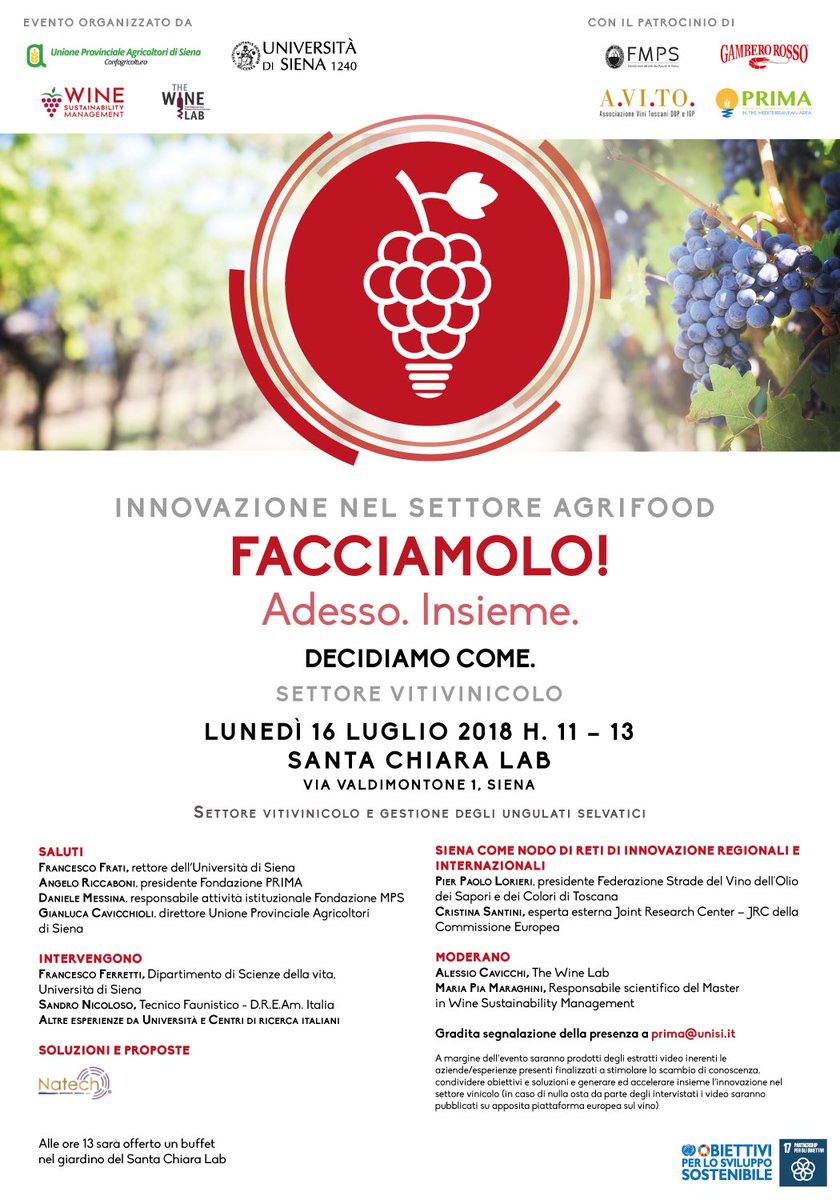MPMaraghini's tweet photo. Gestione ungulati selvatici e settore vitivinicolo: serve un approccio olistico; risposta integrata capace di sfruttare sinergie positive fra azioni multidisciplinari, di breve e m/l periodo, coinvolgenti più attori. Oggi ci siamo organizzati @unisiena. Vuoi partecipare anche tu? https://t.co/cdqHic5KcJ