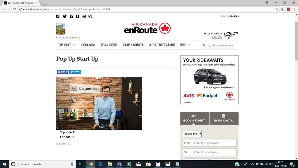 SantiagoBiz's tweet photo. Thank you @AirCanada for featuring @CNBCi and @AlibabaGroup TV show #PopUpStartUp in your inflight entertainment. Great @GarconWines #letterboxwine business meeting held today as a result of someone watching the show on a flight between London and Canada https://t.co/KuqWAEL7CP https://t.co/RPnxFBRBjt