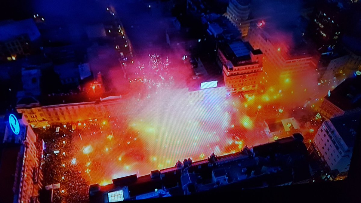 Zagreb is on fire. Vatreni are at home. In our hearts forever.  #ProudToBeCroat #FifaWorldCupFinal #Croatia #Vatreni