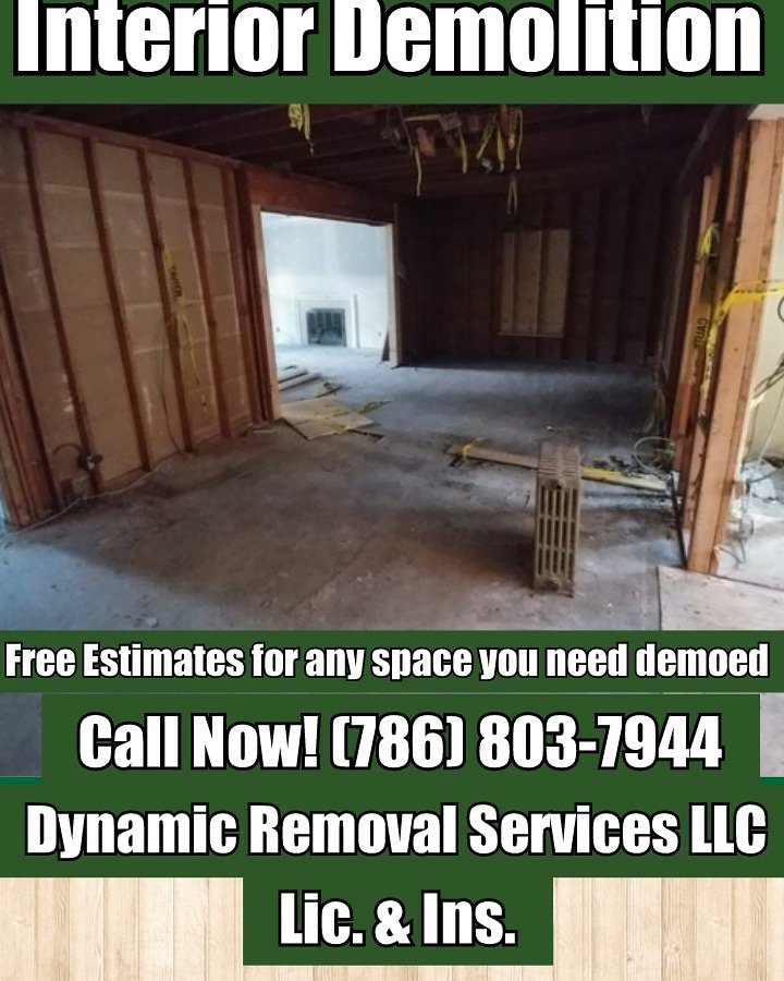 DynamicRemovals's tweet image. Free estimates on any room you need demoed. Whether residential or commercial our pros are ready to give you the results youve been looking for.  #interiordemo #freeestimates #demolition #dade #broward #palmbeach #pros