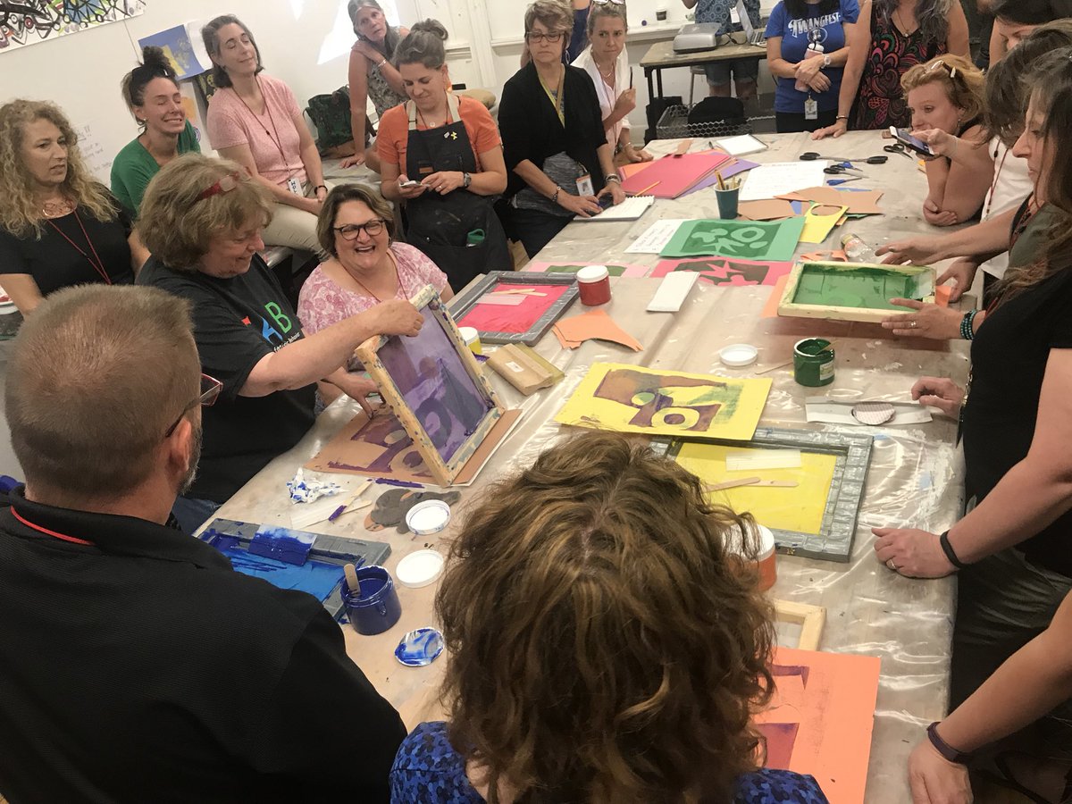 campak14's tweet image. #arted professional development at it’s best! @MassArt ‘s #TABInstitute (Teaching for Artistic Behavior) features conceptually-based art making, experimentation, studio centered learning environment presentations, demonstrations &amp;amp; an awesome art exhibition! @twoducks @sceart1