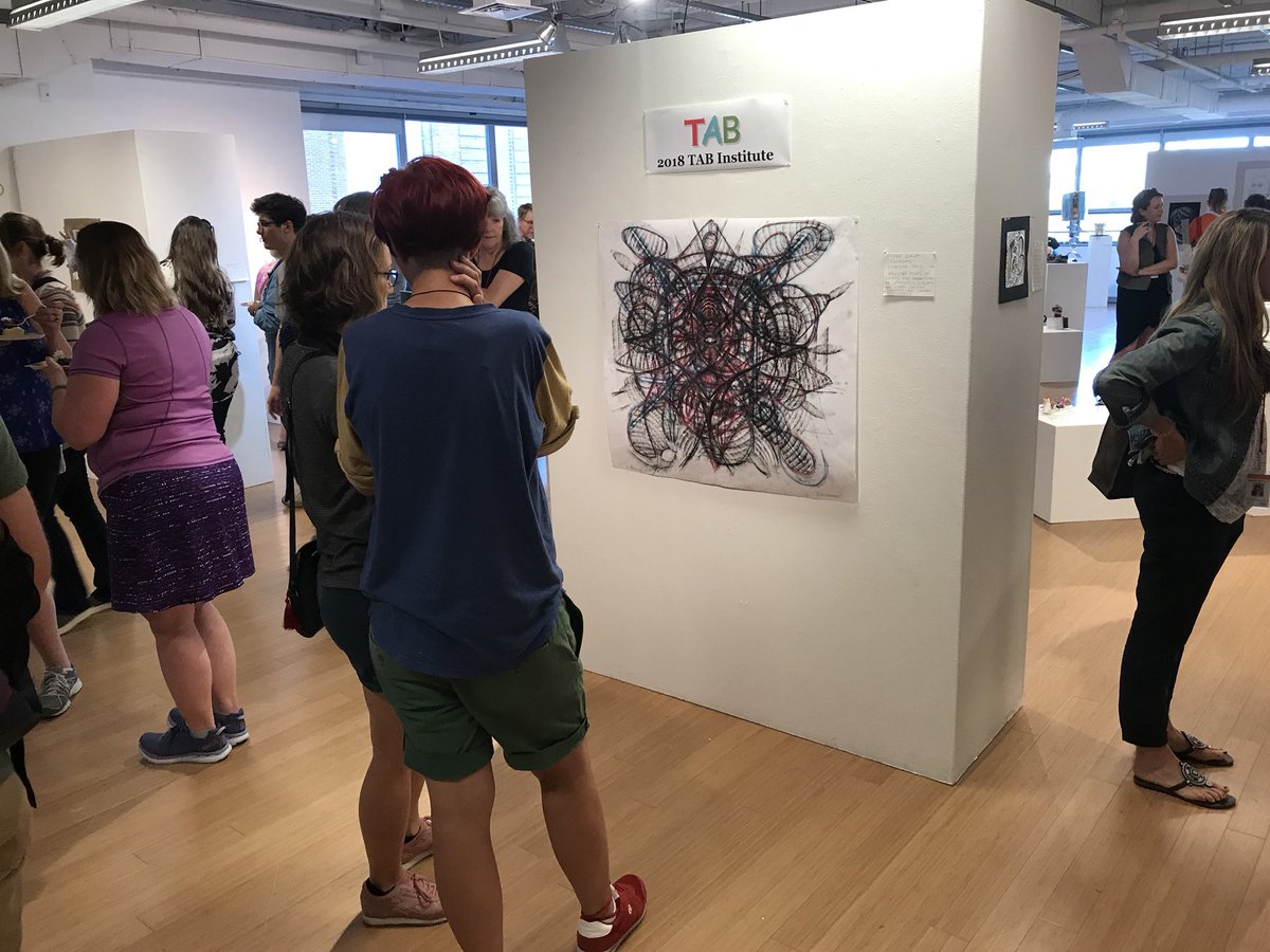 campak14's tweet image. #arted professional development at it’s best! @MassArt ‘s #TABInstitute (Teaching for Artistic Behavior) features conceptually-based art making, experimentation, studio centered learning environment presentations, demonstrations &amp;amp; an awesome art exhibition! @twoducks @sceart1