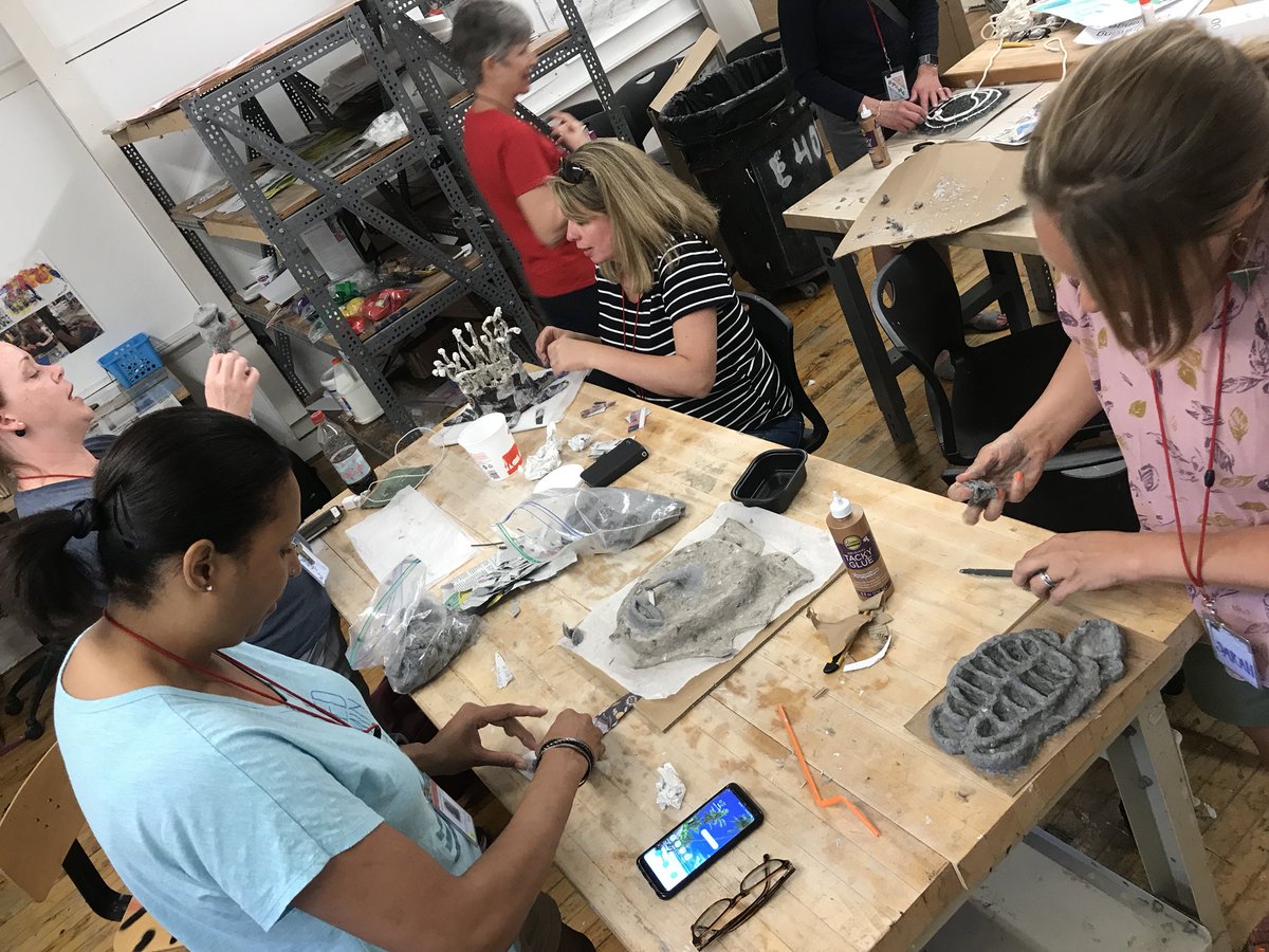 campak14's tweet image. #arted professional development at it’s best! @MassArt ‘s #TABInstitute (Teaching for Artistic Behavior) features conceptually-based art making, experimentation, studio centered learning environment presentations, demonstrations &amp;amp; an awesome art exhibition! @twoducks @sceart1