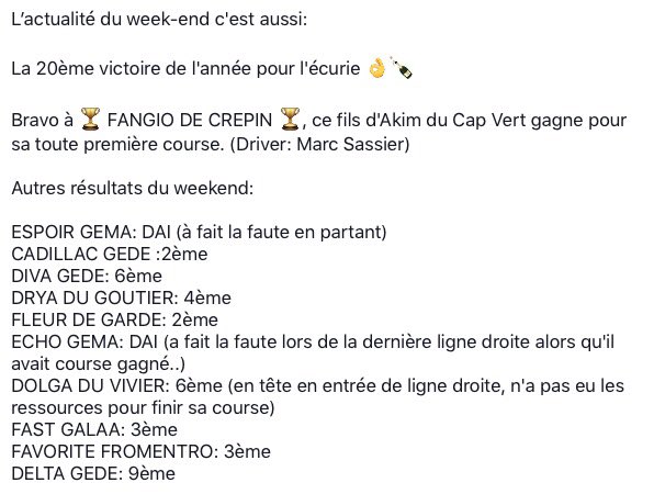Outre la 2ème étoile des bleus, l'écurie enregistre sa 20ème victoire ce week-end!