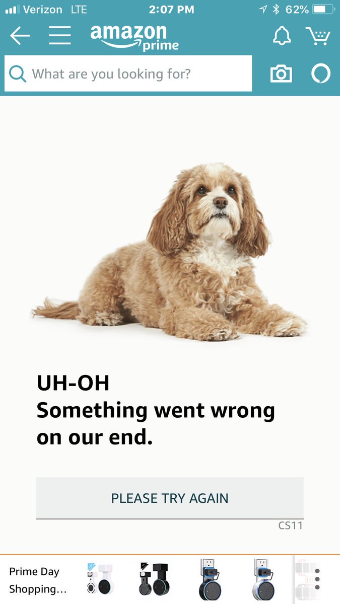 magglesjean's tweet image. This cute dog doesn’t make me any less annoyed that I can’t access the #AmazonPrimeDay sales @amazon