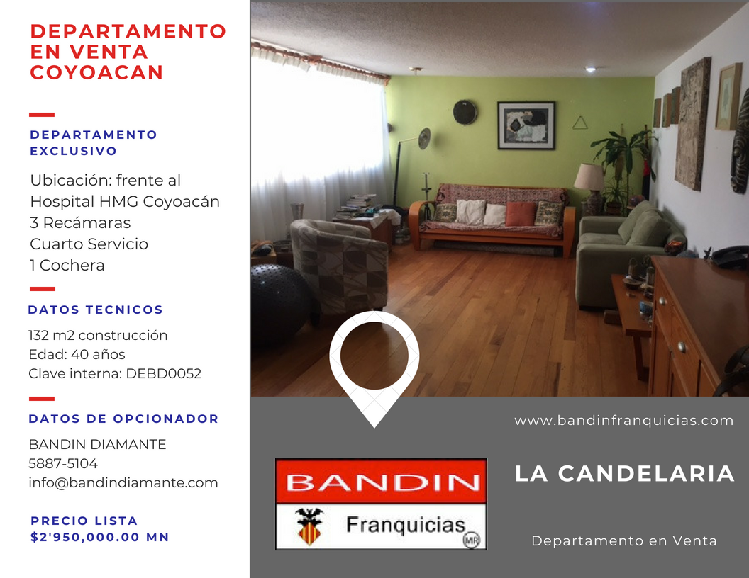 franquiciabandi's tweet photo. #Departamento #Venta #LaCandelaria #Coyoacán #Ubicación #HospitalHMG #Amplio #CuartoServicio #ExcelentesAcabados #BandinFranquicias #BandinDiamante https://t.co/NYvWyxVYIt