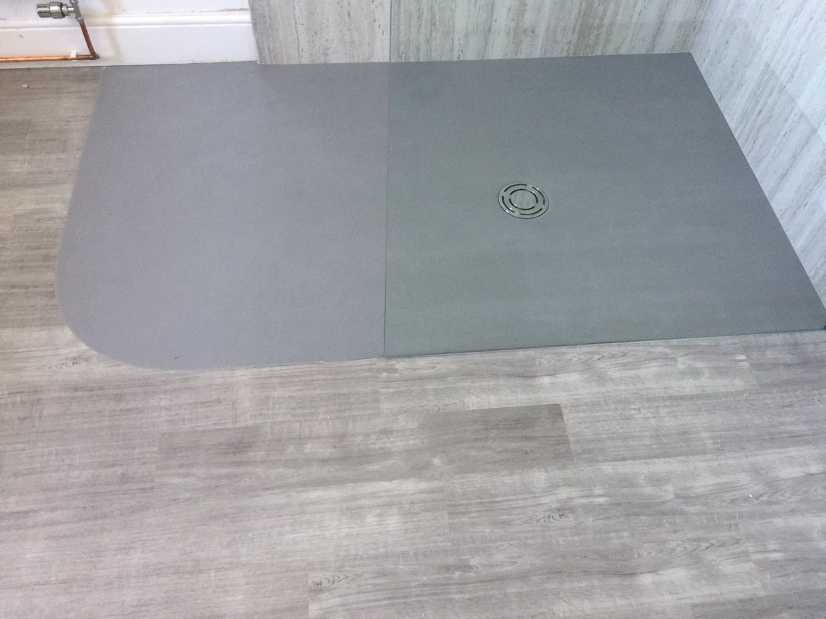 DavidBialan's tweet image. Attic wet room! angled walls and ceiling can make all the difference #bushboard #ids #nuance #kardean #farrowandball  #loft #bathroom