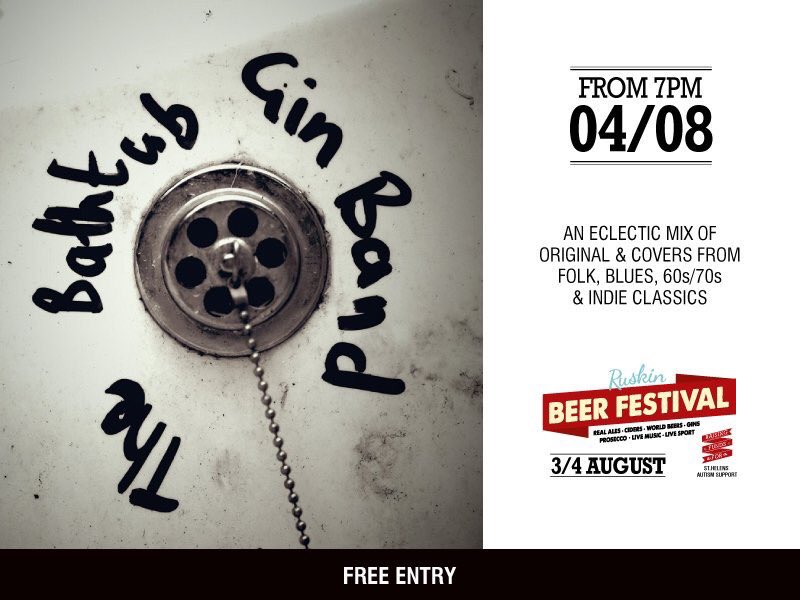 Two great live bands at the #BeerFest 3 &amp; 4 August <a href="/BewareofthePig/">Beware of the Pig</a> <a href="/bathtubband/">The Bathtub Gin Band</a> #StHelensHour 🎶 🍺