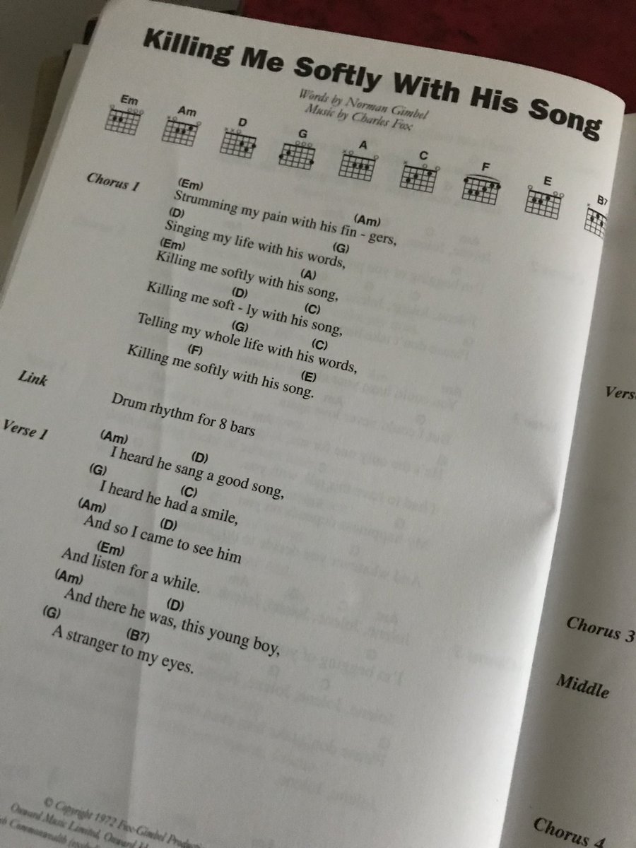 GordonMaw's tweet photo. When you’re messing about with an old song book and wish you’d never started playing a song...  #StuckInMyHeadForever https://t.co/jHzXB141z5