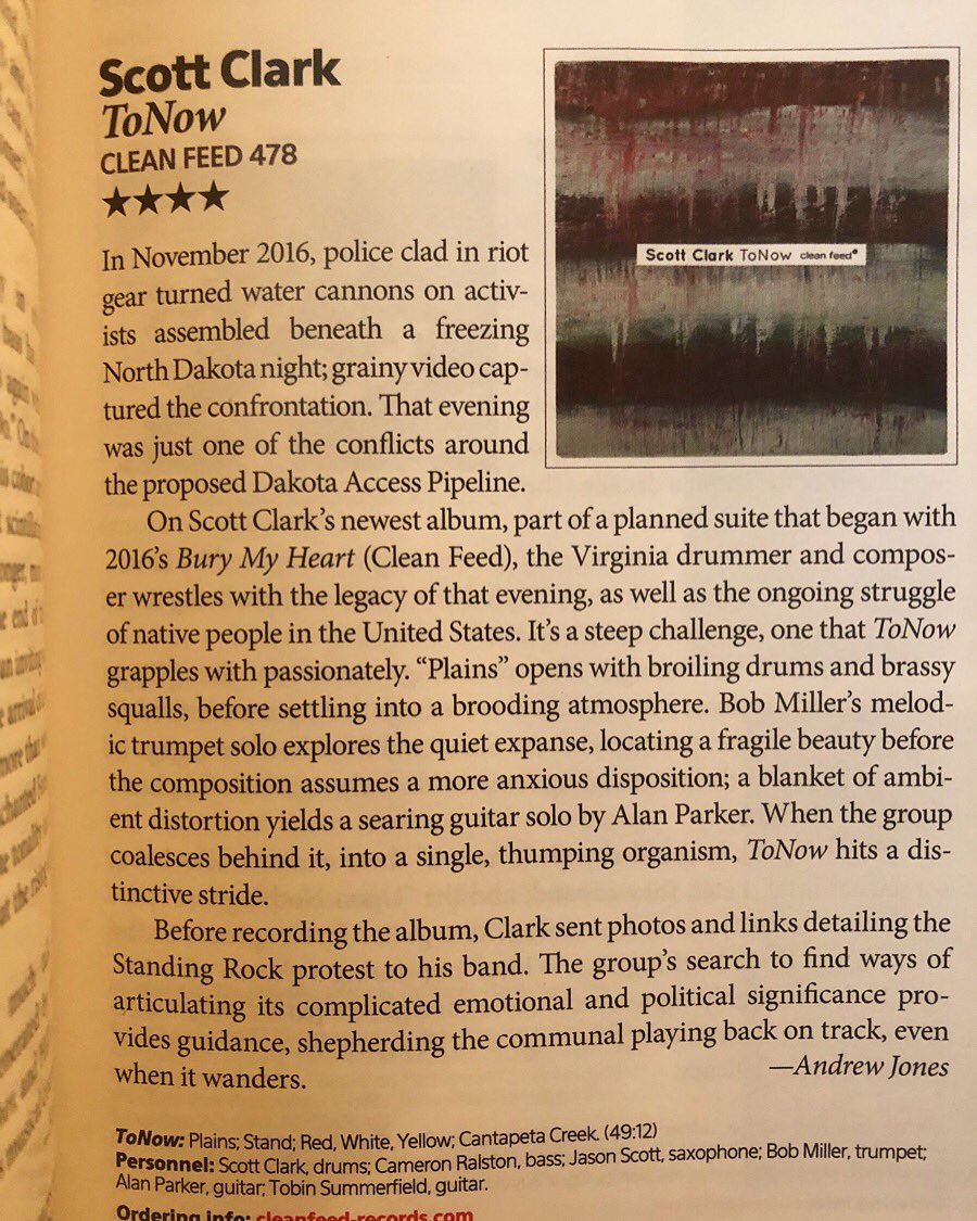 sclarkrva's tweet photo. Special thanks to @DownBeatMag for their review of the new record. Pick up your copy wherever you buy music...or via the link in my bio.
#ToNow #cleanfeedrecords #downbeatmagazine https://t.co/jaZ0d0p8hr