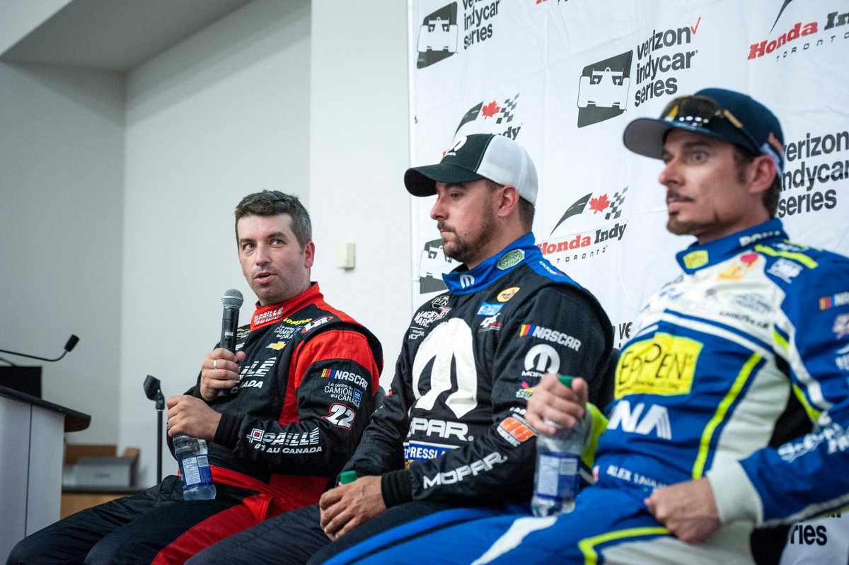 Press conference before the race <a href="/22RacingTeam/">22RacingTeam</a> <a href="/GmPaille/">GM Paillé</a> <a href="/torontoindycar/">Toronto Indy Car</a> <a href="/TorontoComms/">TorontoComms</a> @NASCARPintys