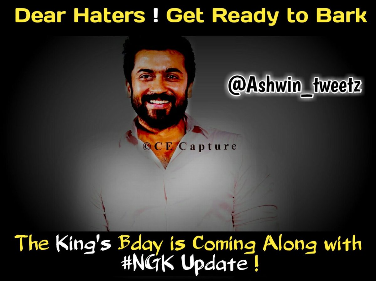 Ashwin_tweetz's tweet photo. சிங்கத்தின் பறந்தநாள் இன்னும் சில நாட்களில் ! 🐻

#NGK Update ah Mass ah paniralam 🔥

 " 1WEEK FOR EMINENT SURIYA BDAY " 

@Suriya_Trends @TrollBeep @TrollHatersTH @coresuriya @SuriyaFansClub @TrollConcepts https://t.co/Fo24JTj3kr