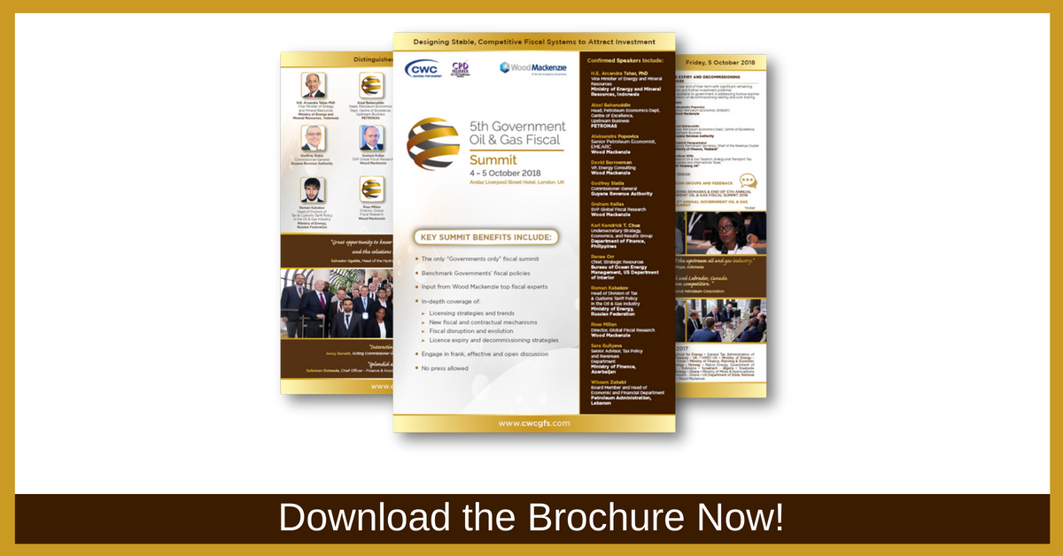 CWC_School's tweet image. 5th Government Oil &amp;amp; Gas Fiscal Summit will be taking place this October!

Download the brochure today for a full overview of the distinguished speakers and key topics to be discussed.
Download Now: okt.to/sG09Ev